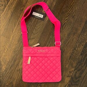 MZ Wallace Neon Pink Quilted Crossbody Bag
